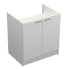 Onderkast Spoeltafel Prim - Wit - Melamine 16mm - 120x87x59cm - 2 Deuren