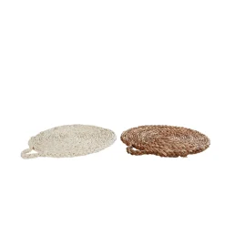 Onderzetter bruin riet 30 x 30 x 2 cm