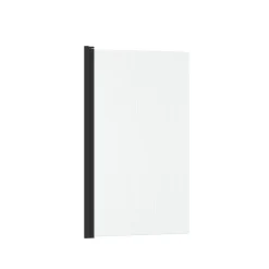 Aurlane Opklapbaar Badwand 80x140cm - Matzwart Profiel - Gegolfd Gehard Glas 5mm - WAVE
