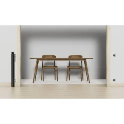 Pitt & Co. Oprolbaar Traphekje Zwart 140 cm – Veiligheidshek voor Kinderen en Dieren – Push & Twist
