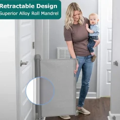 Pitt & Co. Oprolbaar Traphekje Zwart 140 cm – Veiligheidshek voor Kinderen en Dieren – Push & Twist