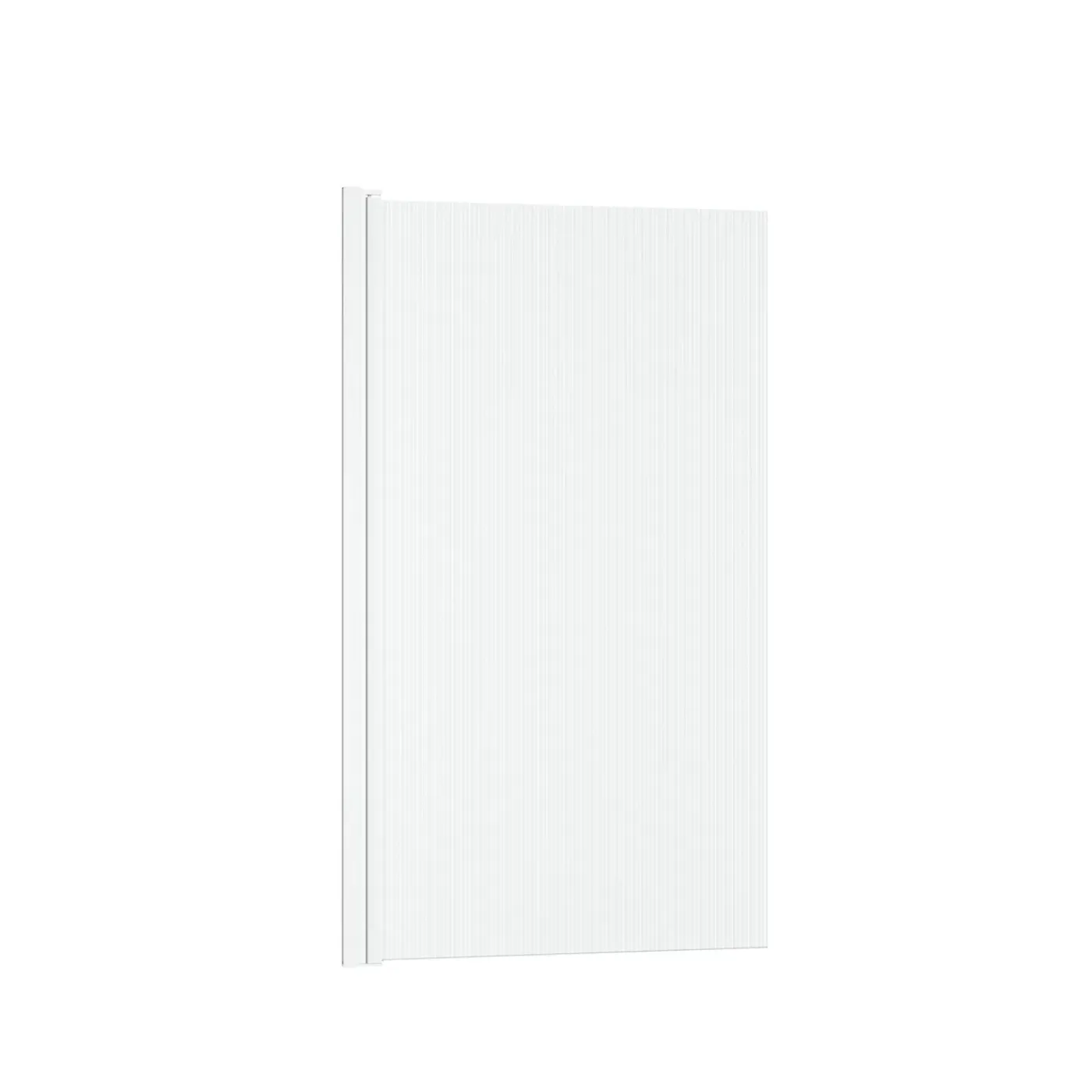 Aurlane Opvouwbare Badwand 80x140cm - Wit Profiel - Gegolfd Gehard Glas 5mm – WAVE WHITE