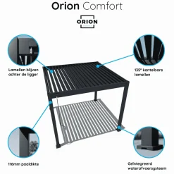 Orion Comfort Overkapping - 300x530 Cm - Kiezelgrijs