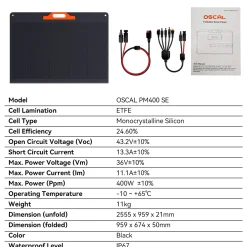 Oscal - Draagbare Zonnepanelen - PM400 SE - 400w