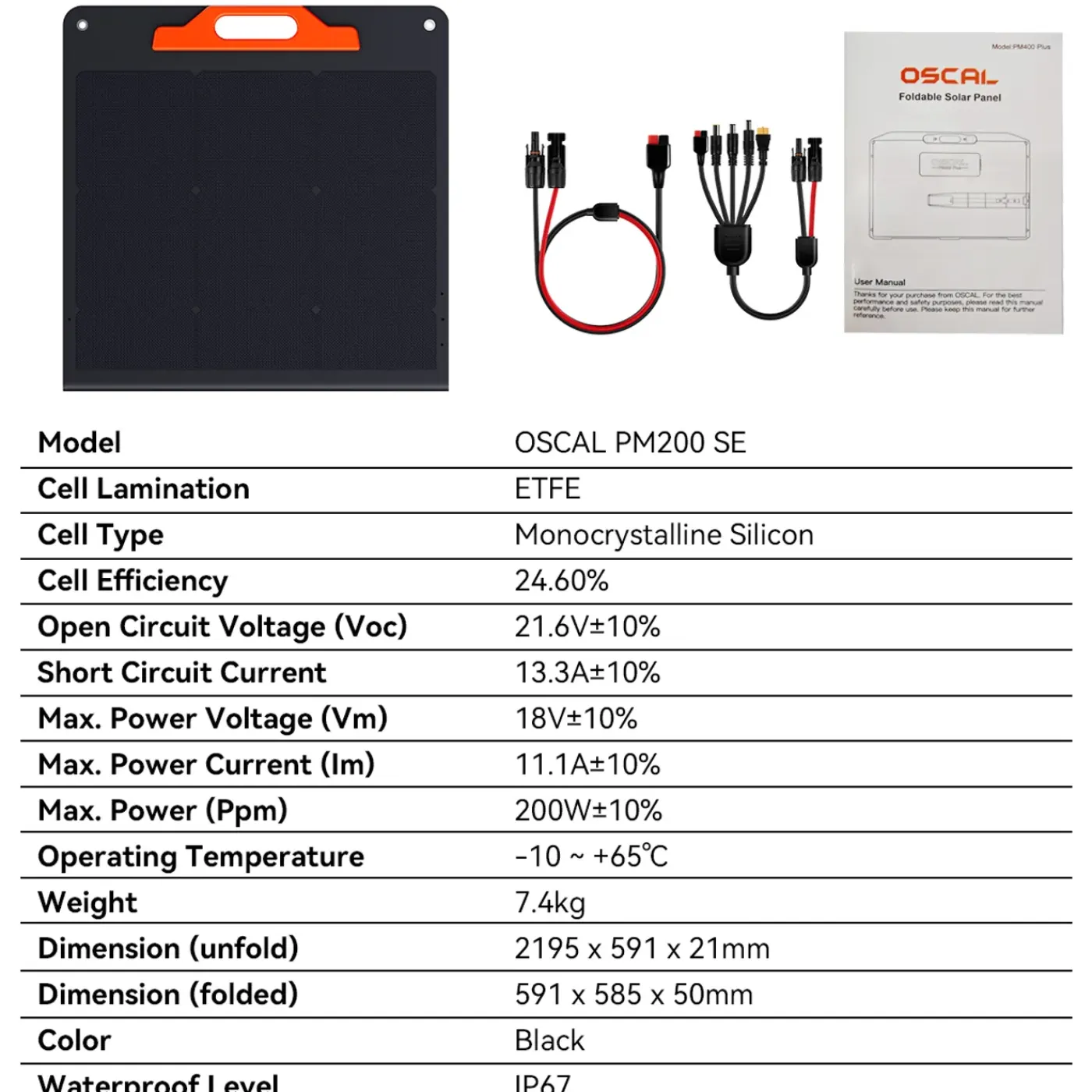 Oscal - Draagbare Zonnepanelen - PM200 SE - 200w