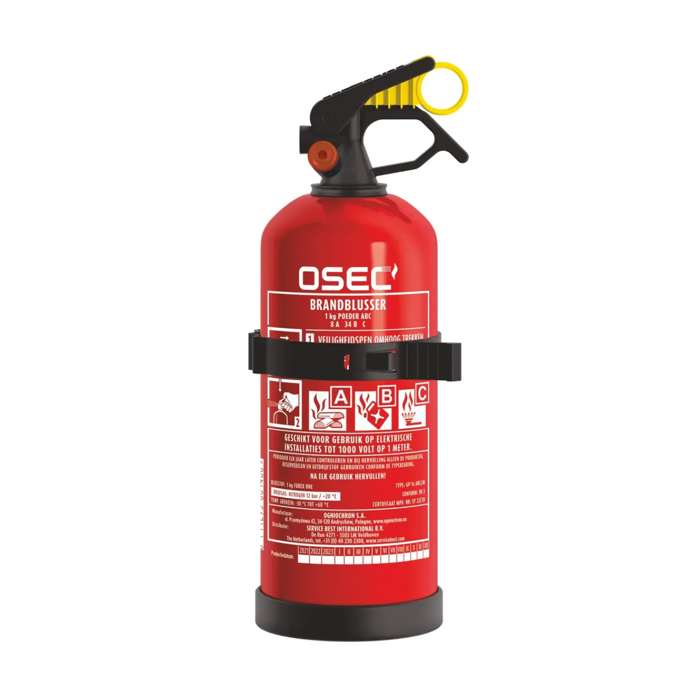 Osec Brandblusser A/B/C 1KG