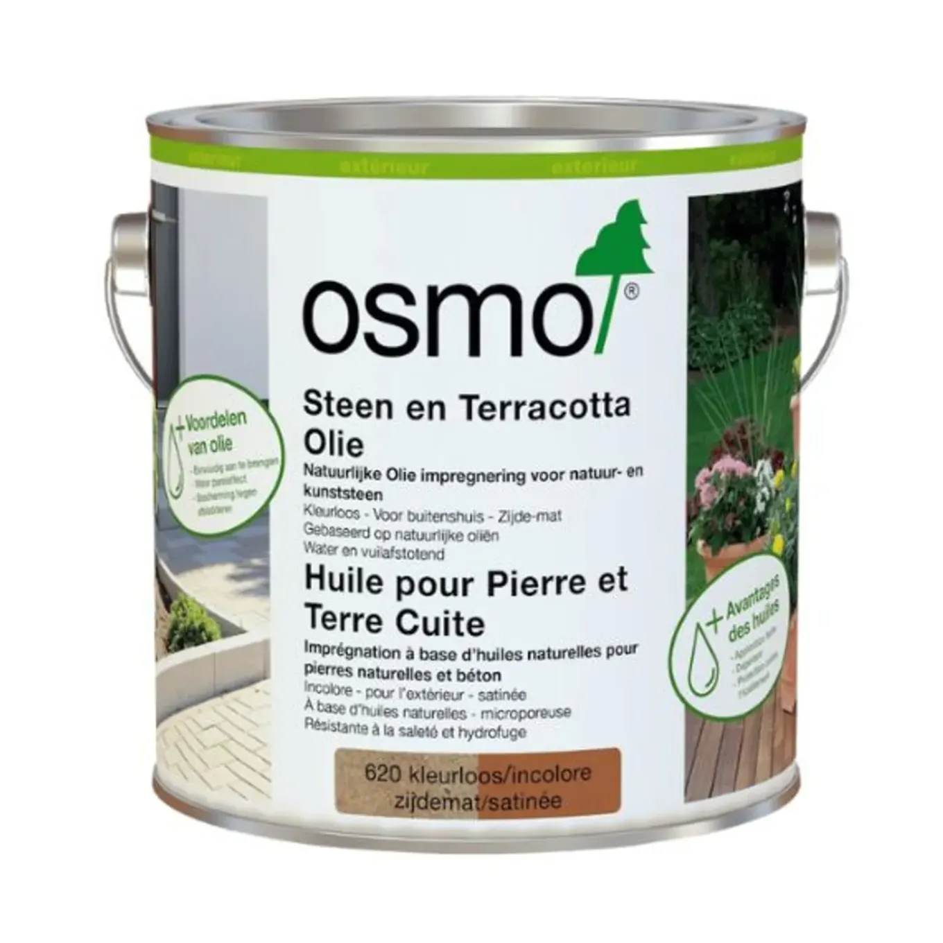 Osmo Steen En Terracotta Olie 620 - 2,5 Liter