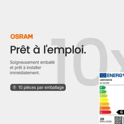 Osram Halogeen Insteeklamp G4 - 20w 300lm 2800k 12v - Warm Wit Licht - Dimbaar - 10 Stuks