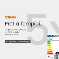OSRAM Halogeen Insteeklamp G4 - 20w 300lm 2800k 12v - Warm Wit Licht - Dimbaar - 5 Stuks