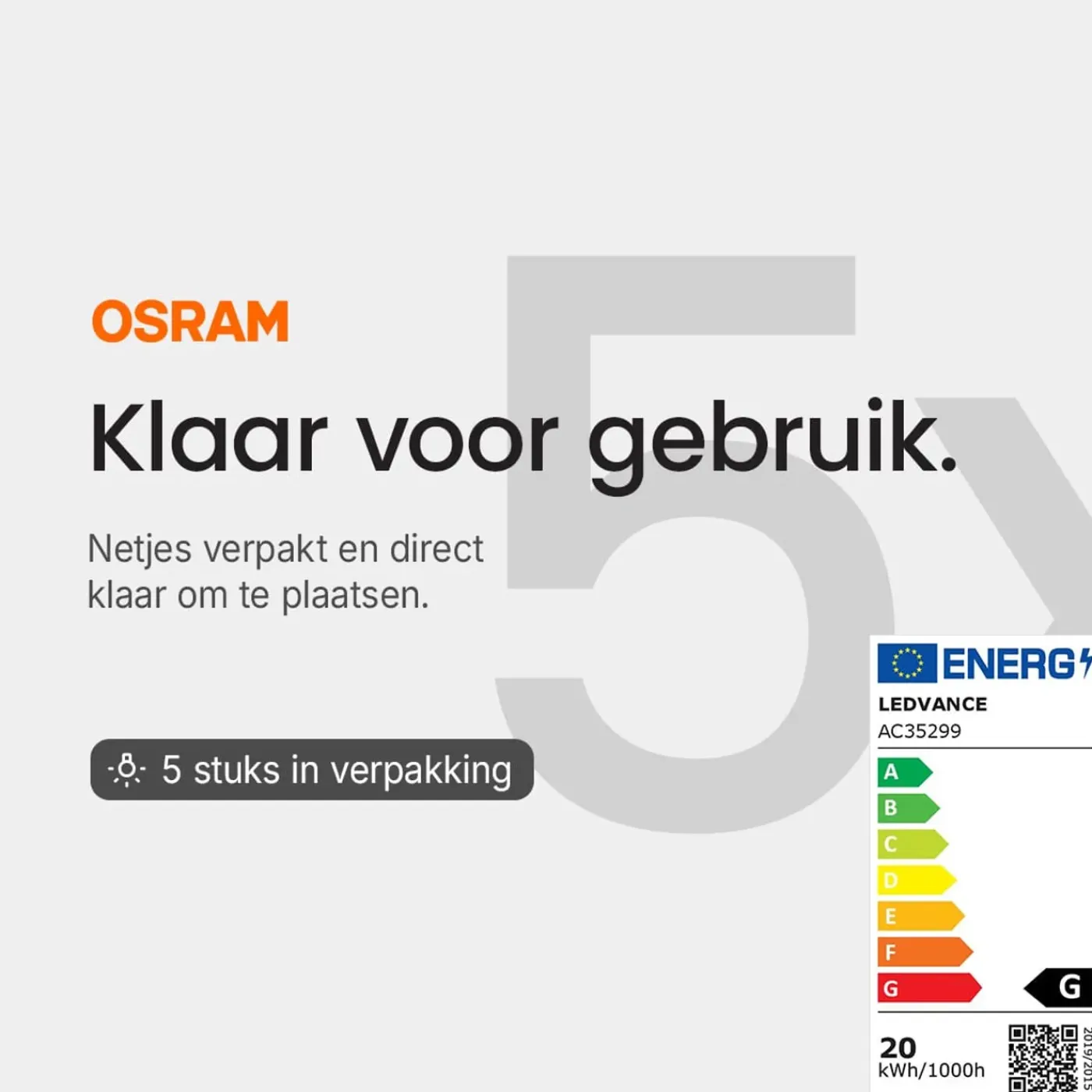 OSRAM Halogeen Insteeklamp G4 - 20w 300lm 2800k 12v - Warm Wit Licht - Dimbaar - 5 Stuks