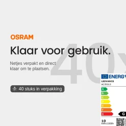 OSRAM Halogeen Insteeklamp G4 - 10w 130lm 2800k 12v - Warm Wit Licht - Dimbaar - 40 Stuks