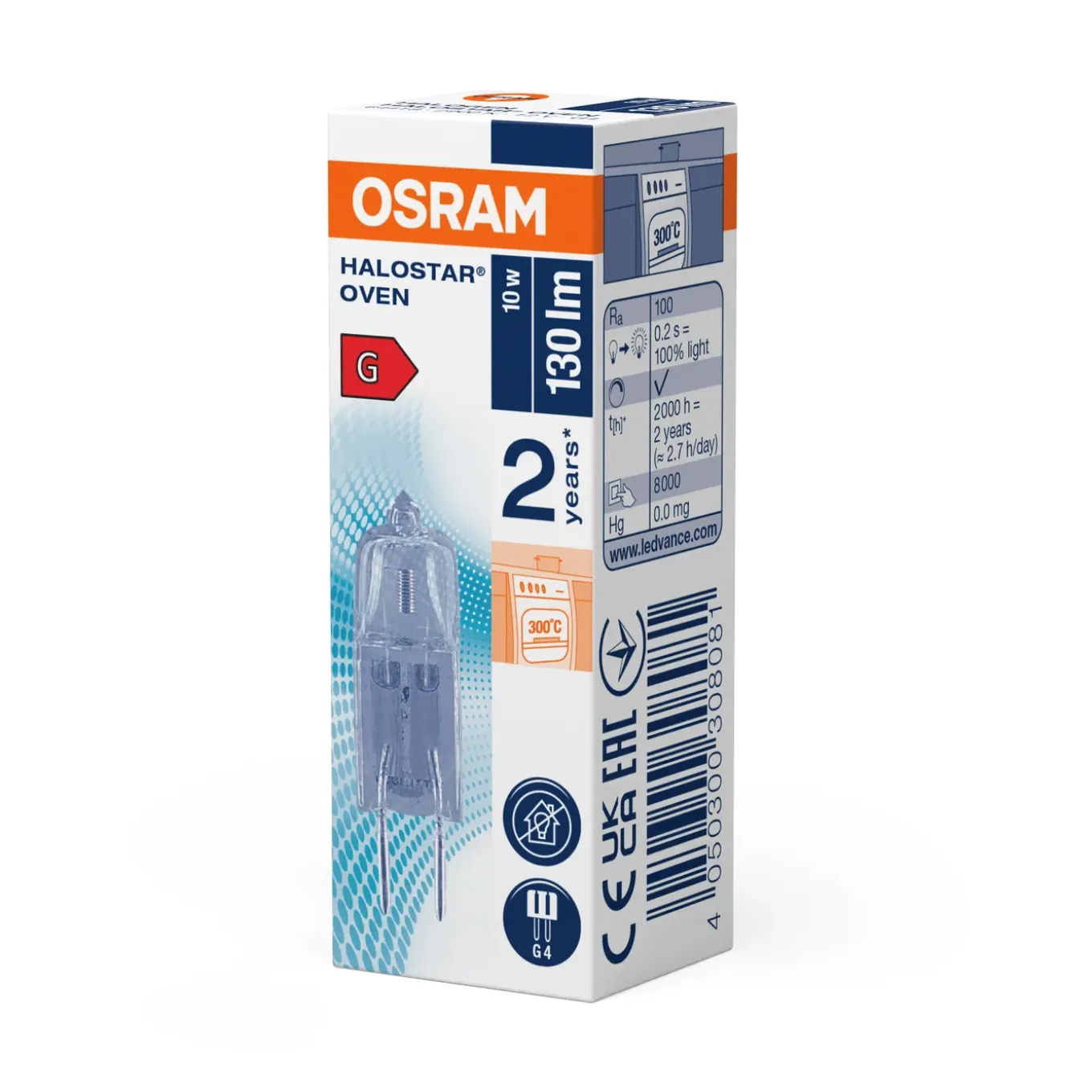 Osram Halogeen Lamp Halostar Oven G4 10W Warm Wit
