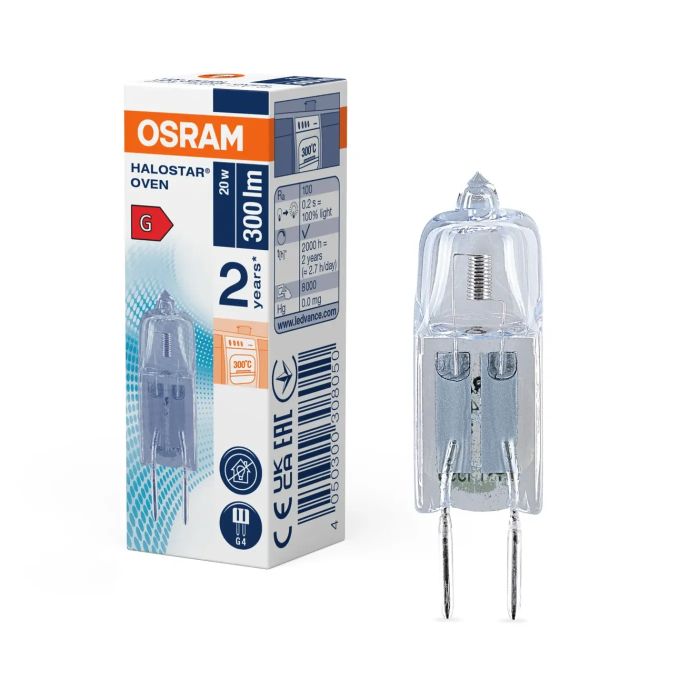 Osram Halogeen Lamp Halostar Oven G4 20W Warm Wit