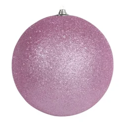 Othmar Decorations Kerstbal- Roze - D13,5 Cm -kunststof - Glitter