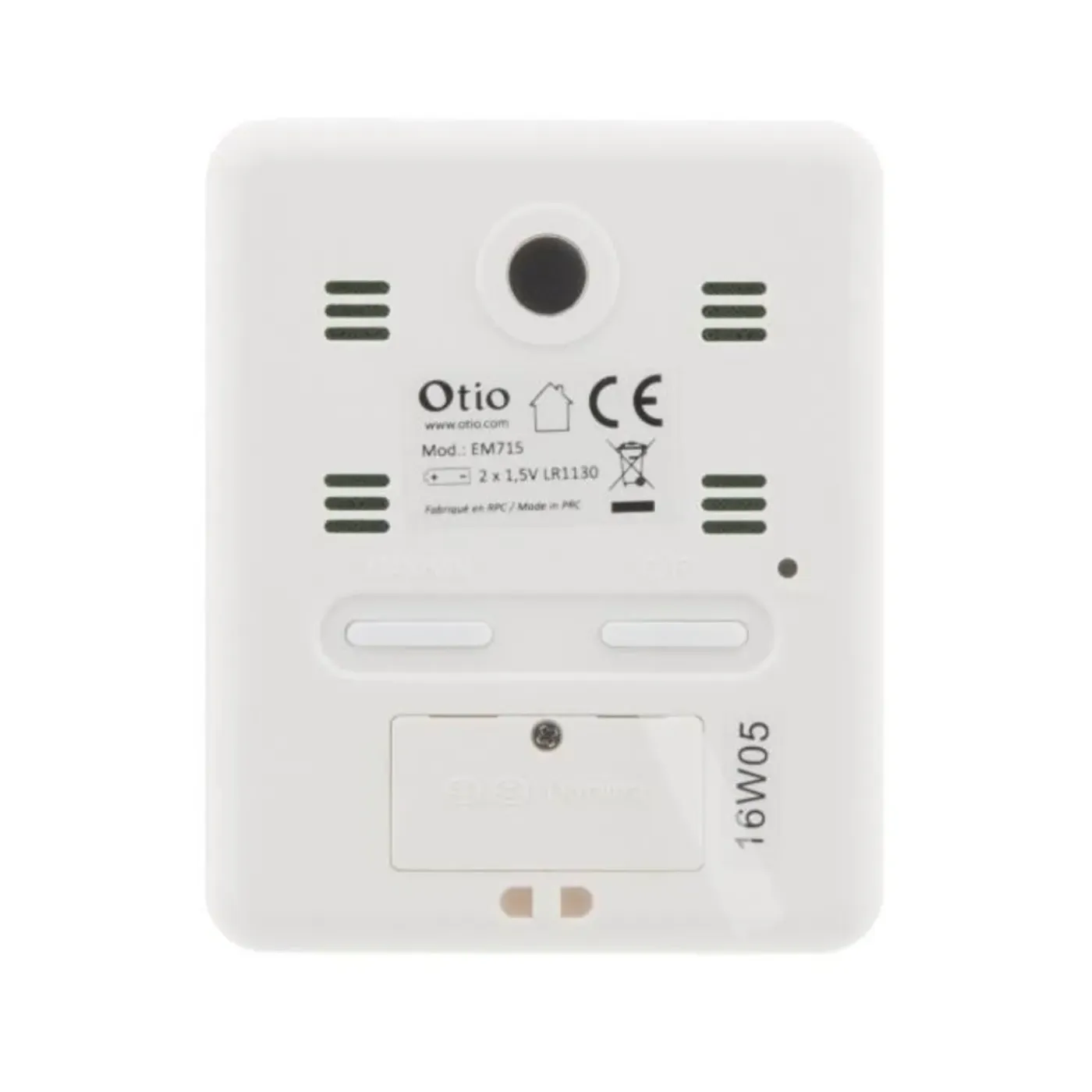 OTIO - Thermometer - Praktisch Formaat, Magnetische Bevestiging, Wit - 8 X 6,5 X 0,9 Cm