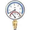Ottone 80mm 1,6 BAR 120C thermo drukmeter G1/2 thermomanometer