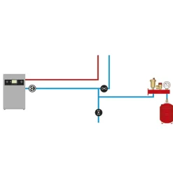 Ottone 3/4" veiligheidsgroep stang boiler verwarmer tot 50kw 3BAR
