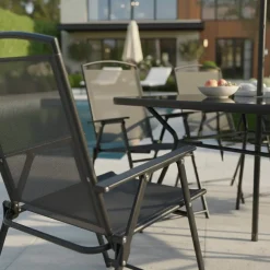 Oviala Bormes Tuinset Met 6 Stoelen En Parasol