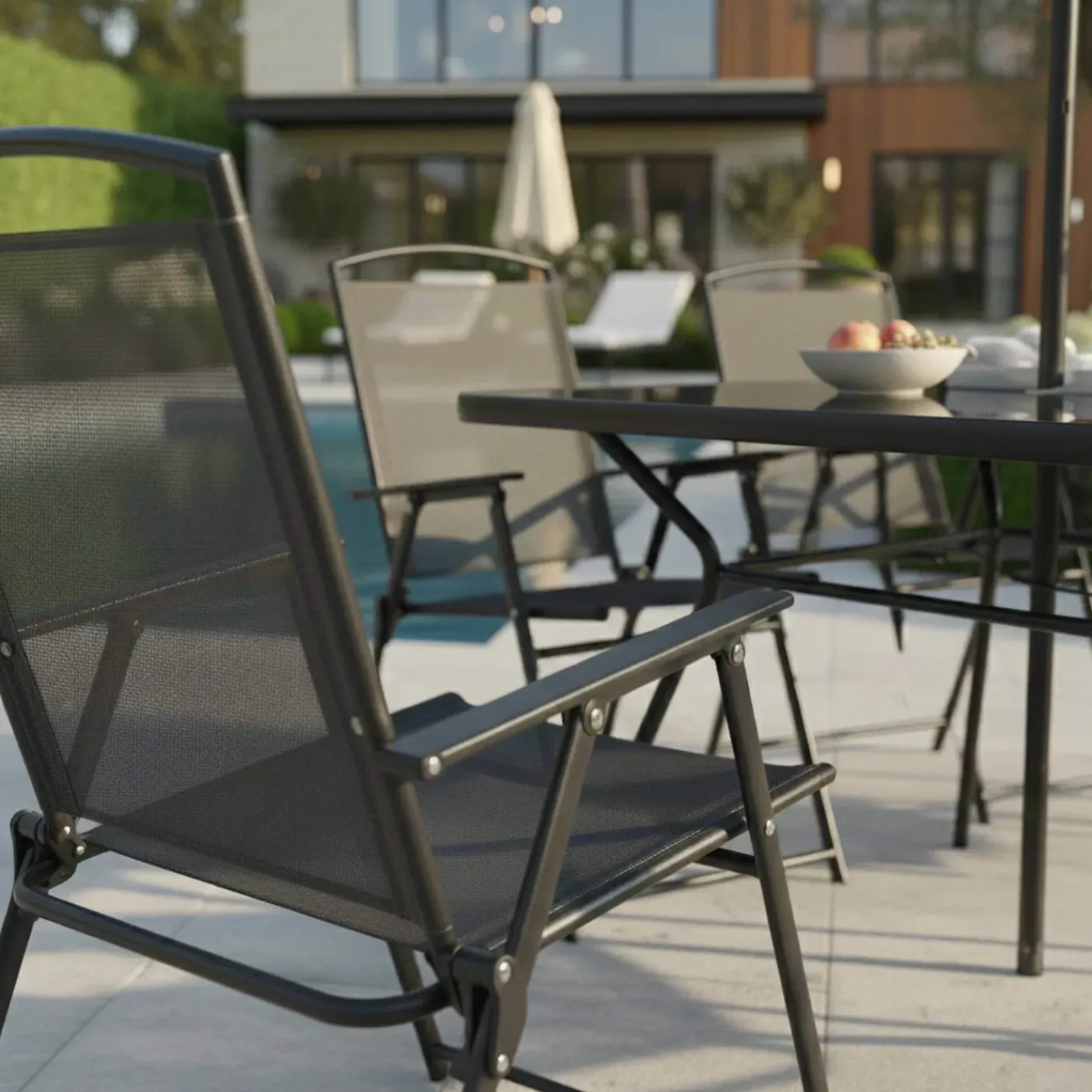 Oviala Bormes Tuinset Met 6 Stoelen En Parasol