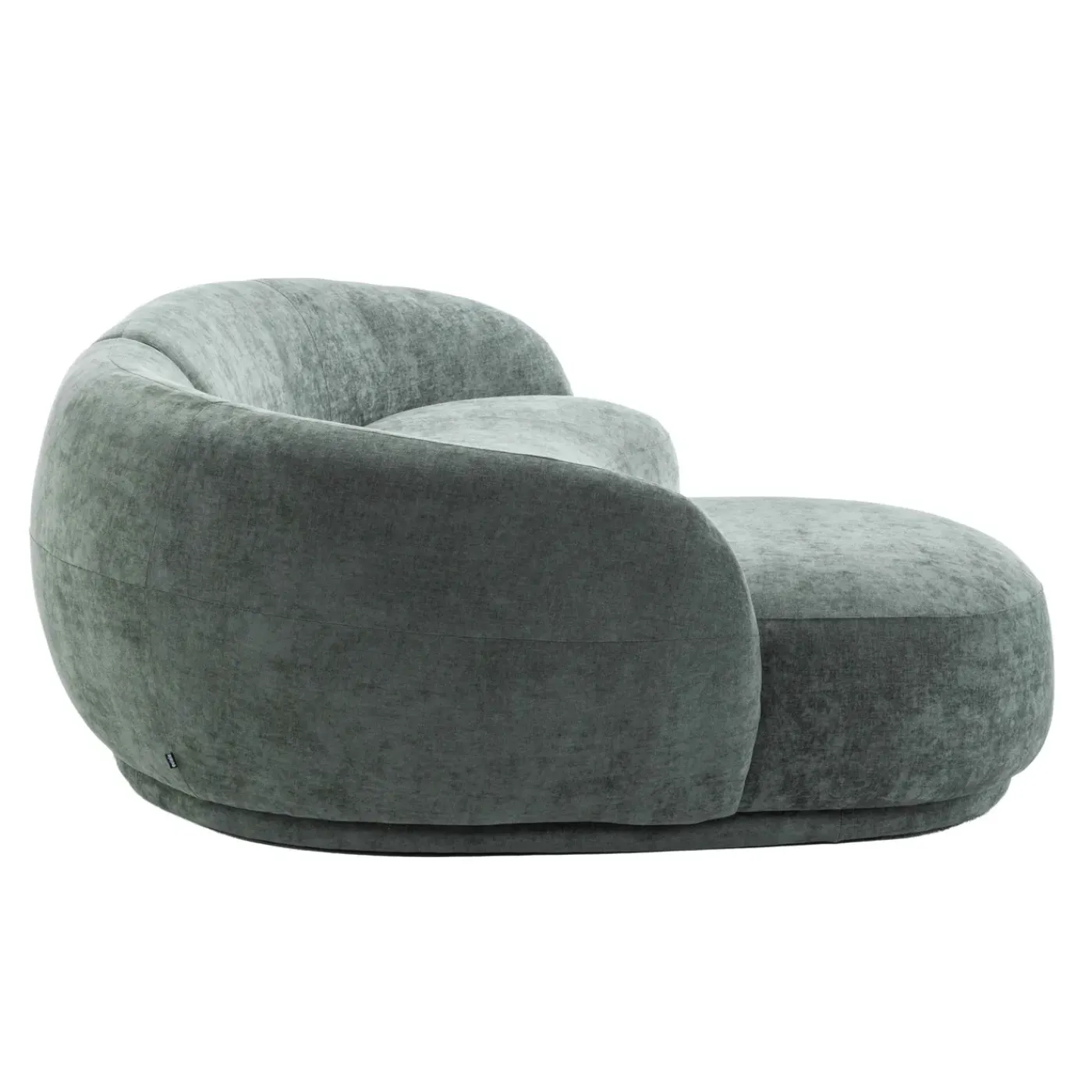 Oviala Harper Linkerhoekbank, 3-zits Met Chaise Longue, Groene Stof En Hout