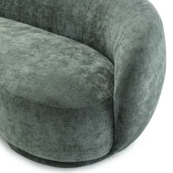 Oviala Harper Linkerhoekbank, 3-zits Met Chaise Longue, Groene Stof En Hout