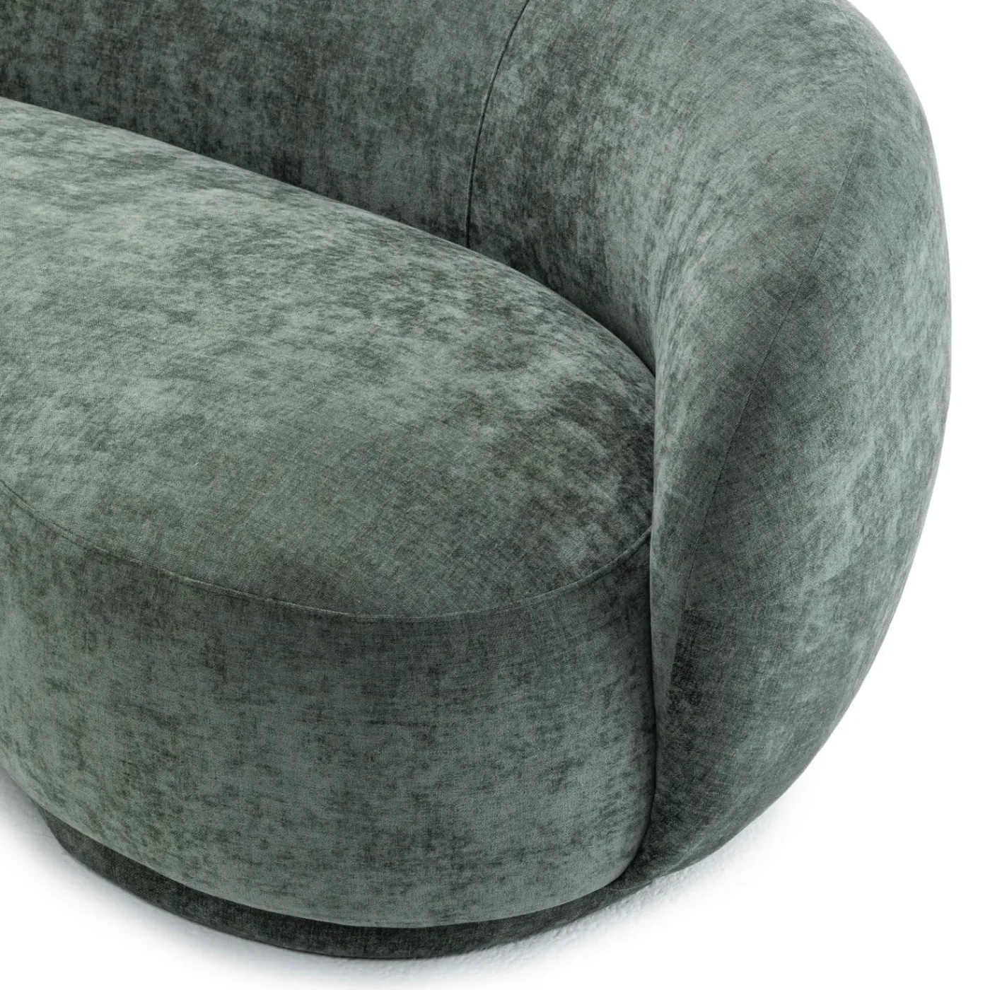 Oviala Harper Linkerhoekbank, 3-zits Met Chaise Longue, Groene Stof En Hout