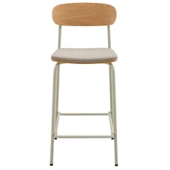 Oviala Lexy Set Van 2 Beige Houten Hoge Stoelen