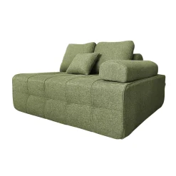 Oviala Linkerfauteuil Voor Modulaire Stoffen Bank Met Kussens Snuggy Groen