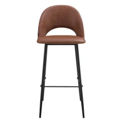 Oviala Lou Set Van 2 Stoelen Van Bruin Gecoat Textiel En Metaal