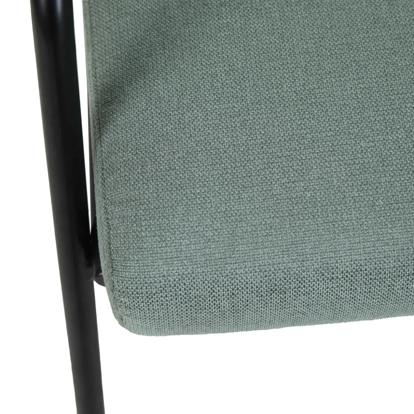Oviala Relaxfauteuil In Staal Synthetisch Rotan En Stof Miley Groente