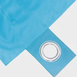 Oviala Solys Lege Hoes Voor Een Blauwe Polyester Tuinpoef Van 140 X 120 Cm