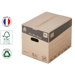 PACK AND MOVE - 20 Boekendozen - Versterkte Handgrepen - 40 X 30 X 30 Cm