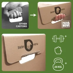 PACK AND MOVE - 20 Boekendozen - Versterkte Handgrepen - 40 X 30 X 30 Cm