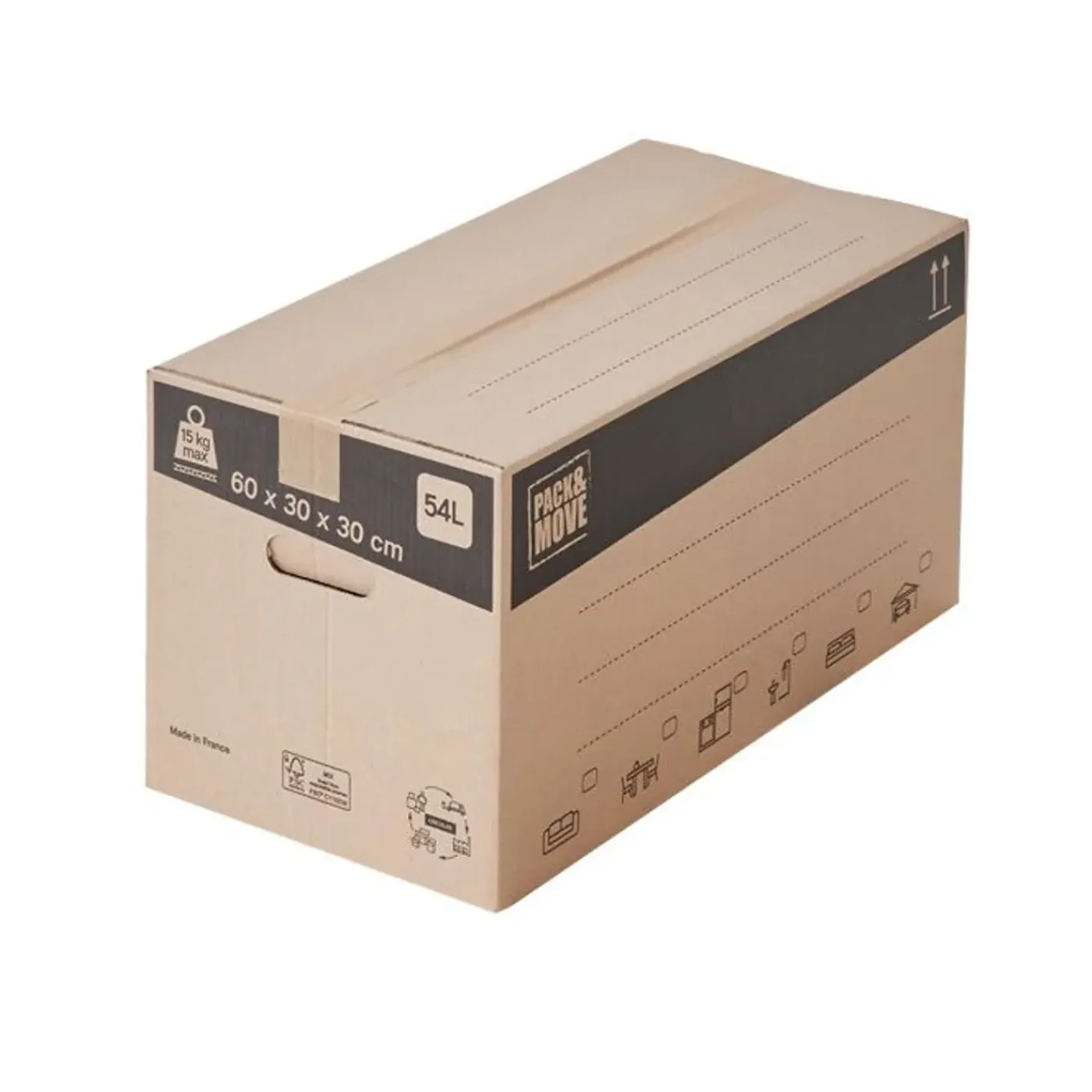 PACK AND MOVE - Verhuisdozen Voor T1/t2 Met 2 Gratis Lijmen