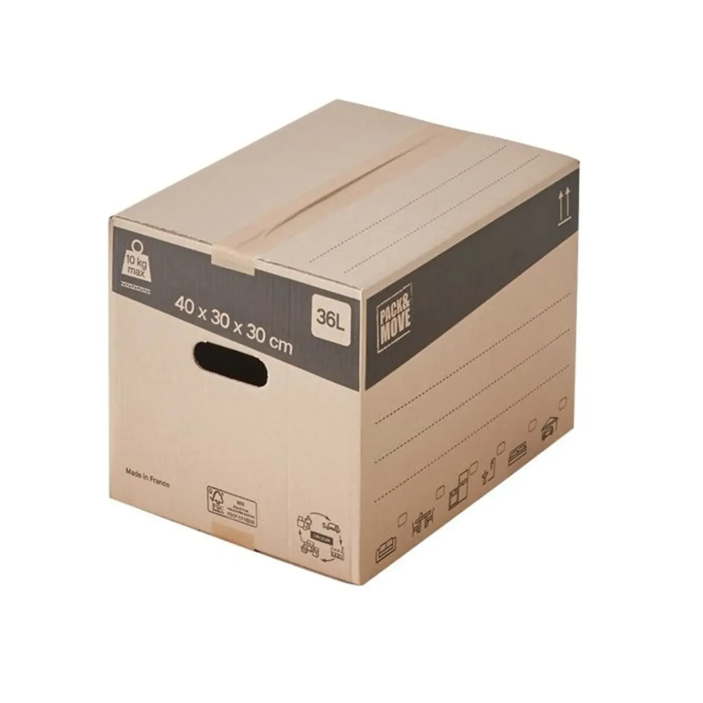 PACK AND MOVE - Verhuisdozen Voor T1/t2 Met 2 Gratis Lijmen
