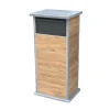 Pakketbrievenbus Palma Parcel Woodlook - Natuursteen en Staal - Blauwe Hardsteen - 48x101x34cm