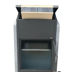 VASP Pakketbrievenbus Torino Big - Natuursteen en Staal - Antraciet - 44x108x23cm