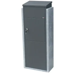 VASP Pakketbrievenbus Torino Big - Natuursteen en Staal - Antraciet - 44x108x23cm