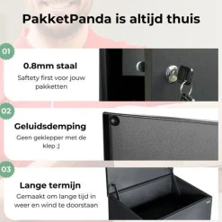 PakketPanda® - Pakketbrievenbus - Brievenbus - Pakketbox - XXL - Grote Pakketten - 5* Cilinderslot