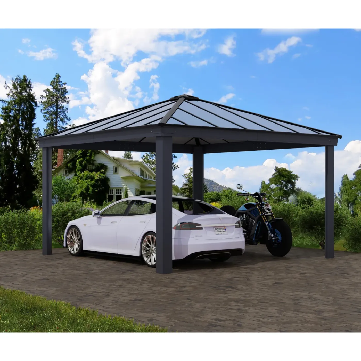 Canopia Palram | - carport Colorado Dubbel - grijs - 358x358x207,5cm