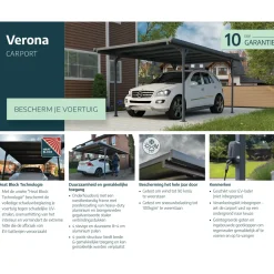 Palram - Canopia | Carport Verona - Enkel - Donkergrijs Brons - 504x299cm
