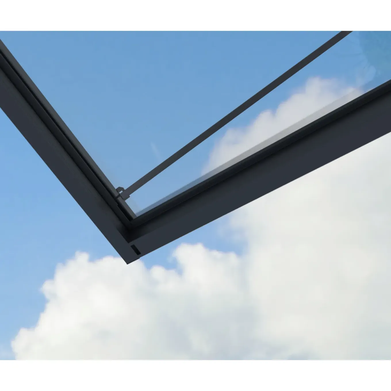 Palram | Canopia - Deur en Veranda Luifel Sophia XL - Grijs - 845x140cm