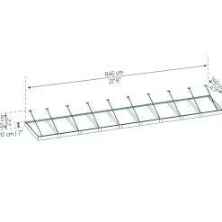 Palram | Canopia - Deur en Veranda Luifel Sophia XL - Grijs - 845x140cm