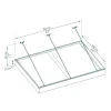 Palram | Canopia - Deur en Veranda Luifel Sophia XL - Helder 192x140x67cm