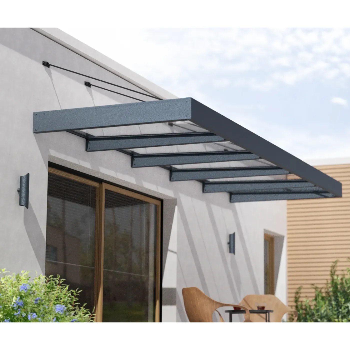 Canopia Palram | - Deur en Veranda Luifel Sophia XL - Helder 472x140x67cm
