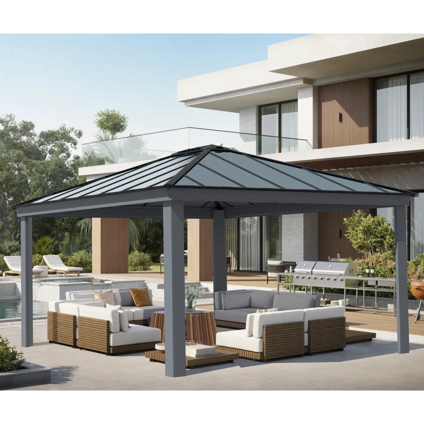 Palram | Canopia - Paviljoen Dallas - Antraciet - 4,2x4,9m