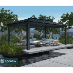 Palram | Canopia - Paviljoen Dallas - Donkergrijs - 611,5x363,5cm