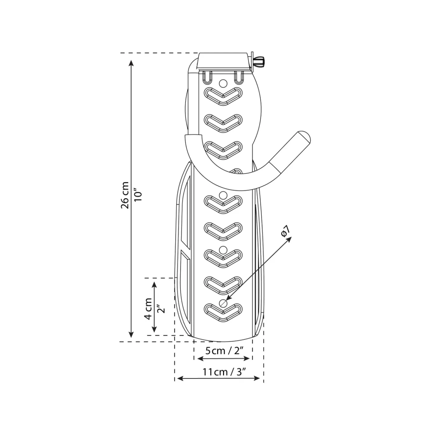 Canopia Palram | - Schuur Verticale Fietshanger - Zwart - 1 stuk