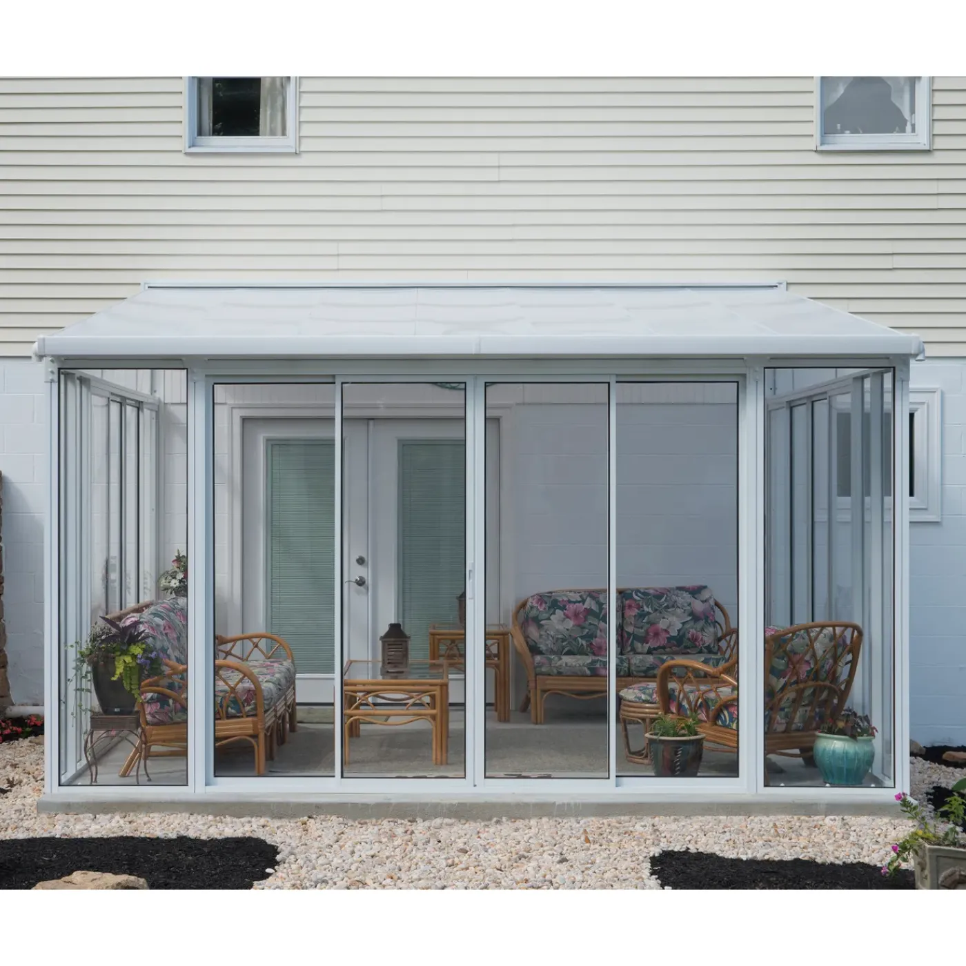 Canopia Palram - Serre, Veranda en Solarium SanRemo - Helder - Wit - 435x380cm