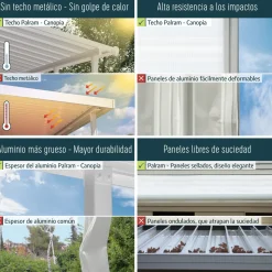 Canopia Palram - Serre, Veranda en Solarium SanRemo - Helder - Wit - 435x380cm